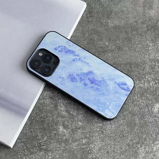 Snowy mountain anti-slip glass premium phone case