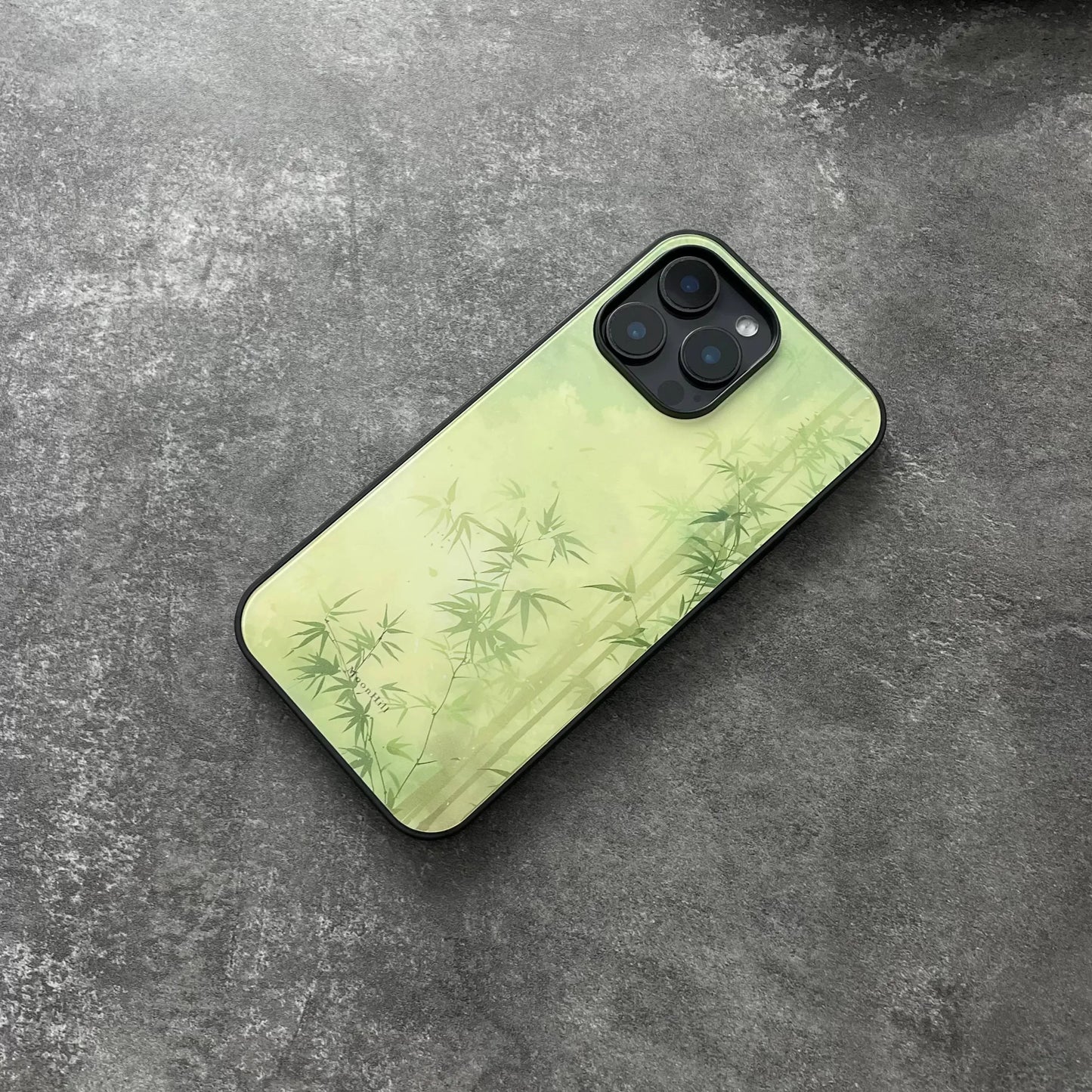 Bamboo non-slip full-coverage glass original design premium phone case