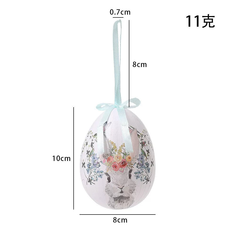 Easter Creative Painted Foam Bunny Egg Ornament