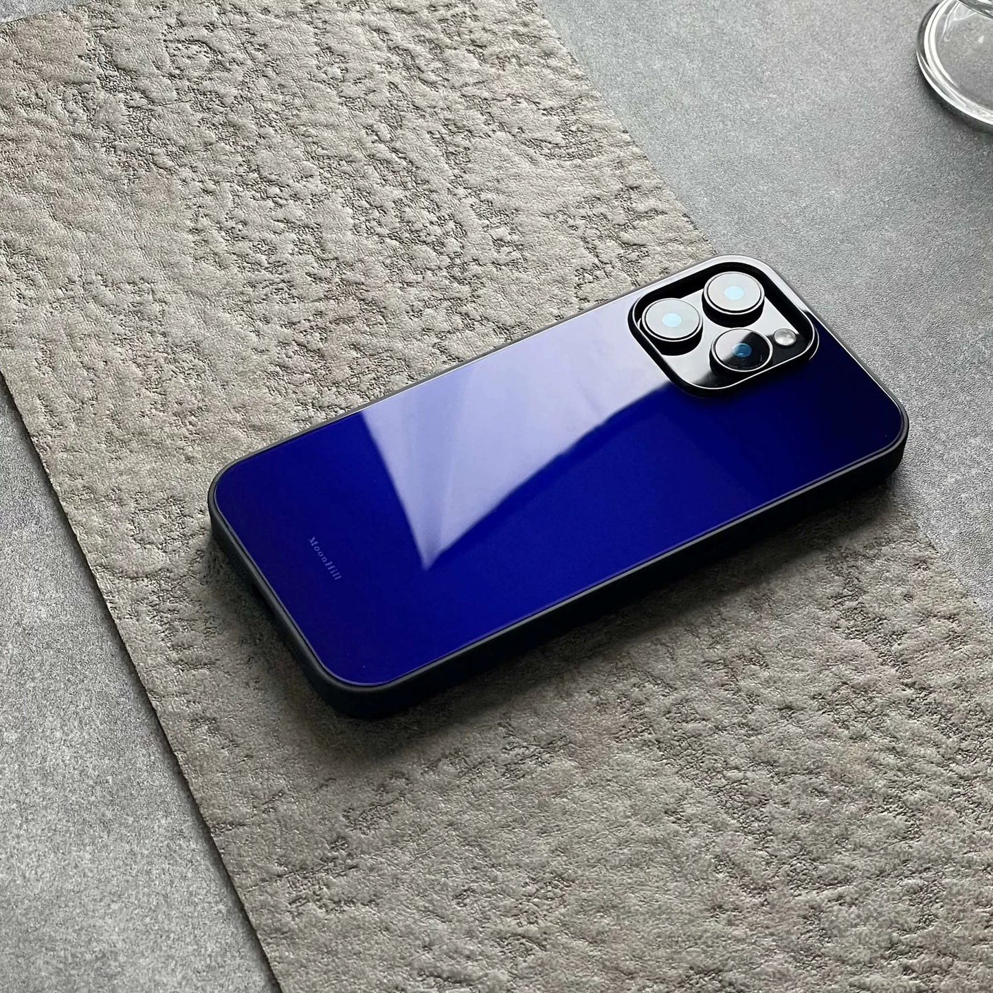 Dark blue non-slip full-coverage glass original premium phone case