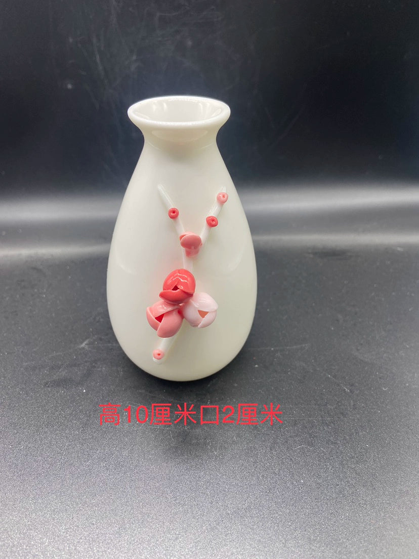 Hand Kneaded Ceramic Flower Branch Vase Flower Insert Set