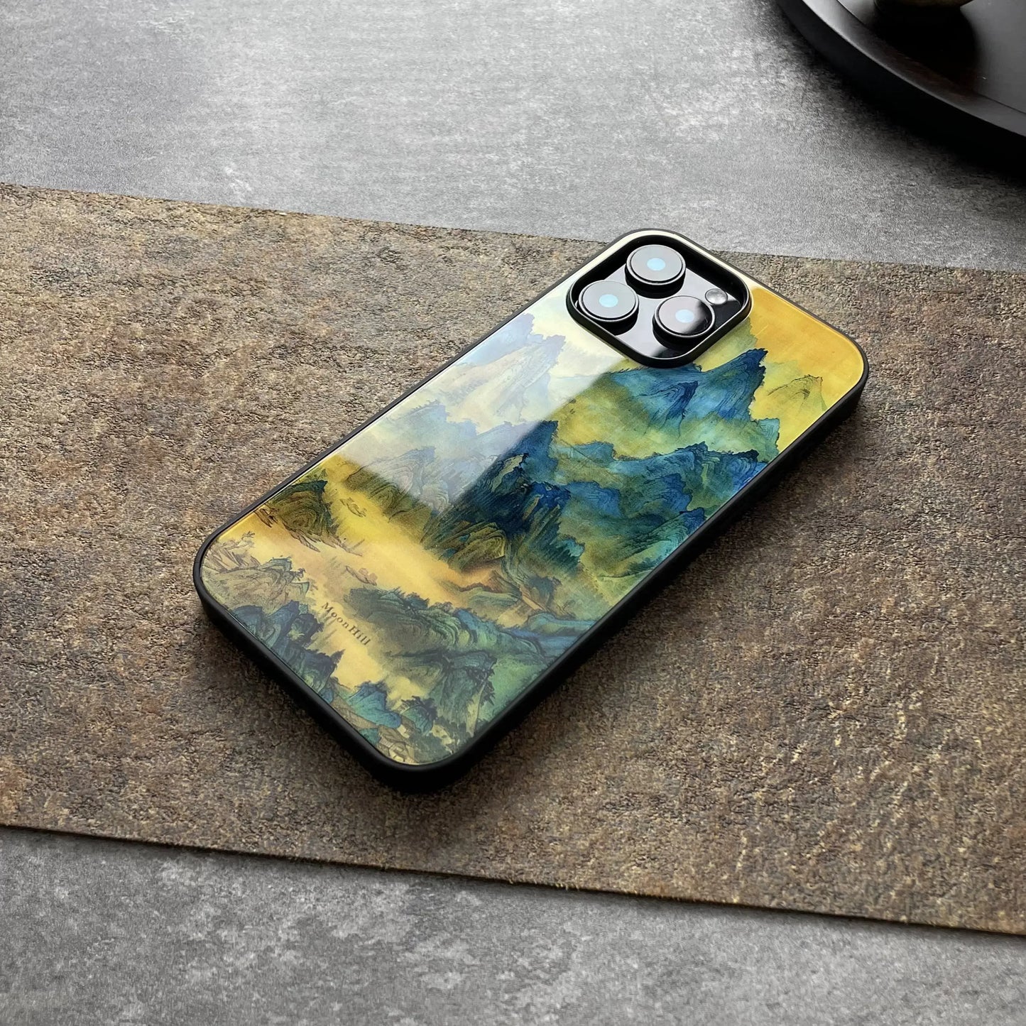 Beautiful mountain landscape art non-slip full-coverage glass original phone case