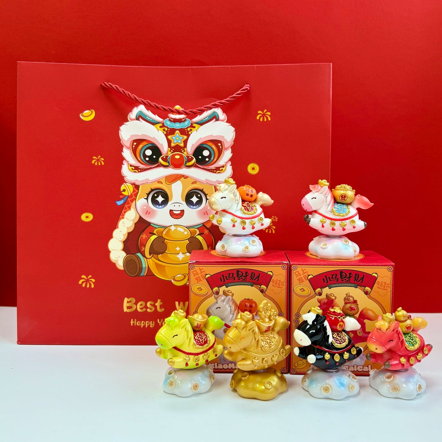 2026 Year of the Horse Decorative Lucky Pony Figurine – New Year Gift