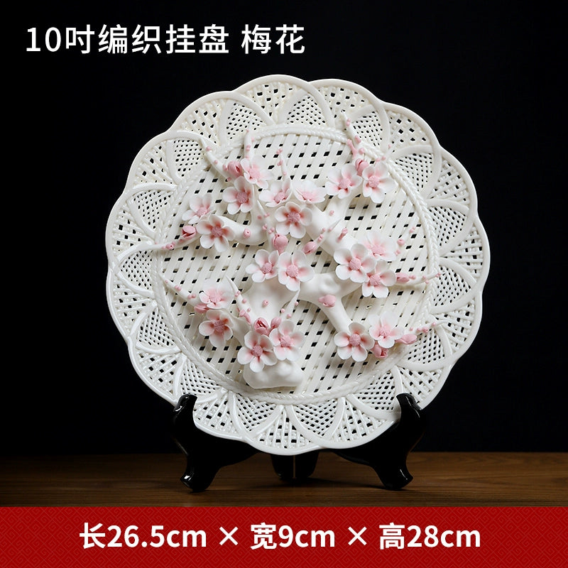 Ceramic Flower Tray Art Desktop Accessories