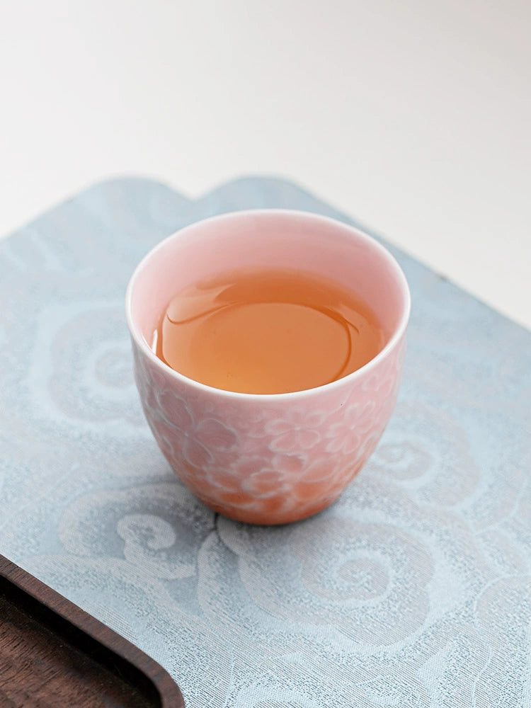 Ombré Cherry Blossom Relief Teacup
