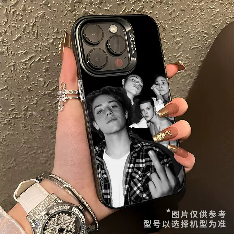 Shameless, unscrupulous Carl, with a high-end phone case.