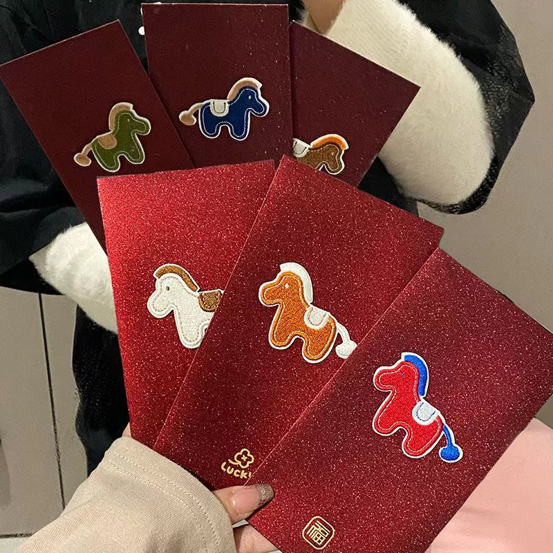 Cute and creative lucky money red envelopes for the 2026 Year of the Horse Chinese New Year