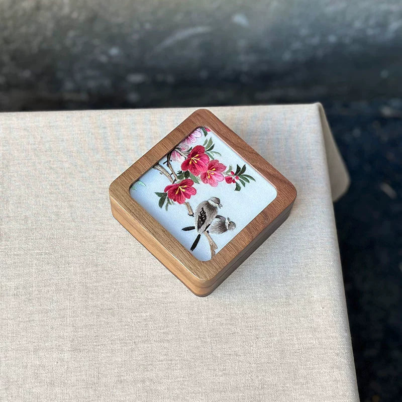 Chinese Embroidered Jewelry Box