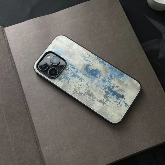 Blue non-slip full-coverage glass original design premium phone case