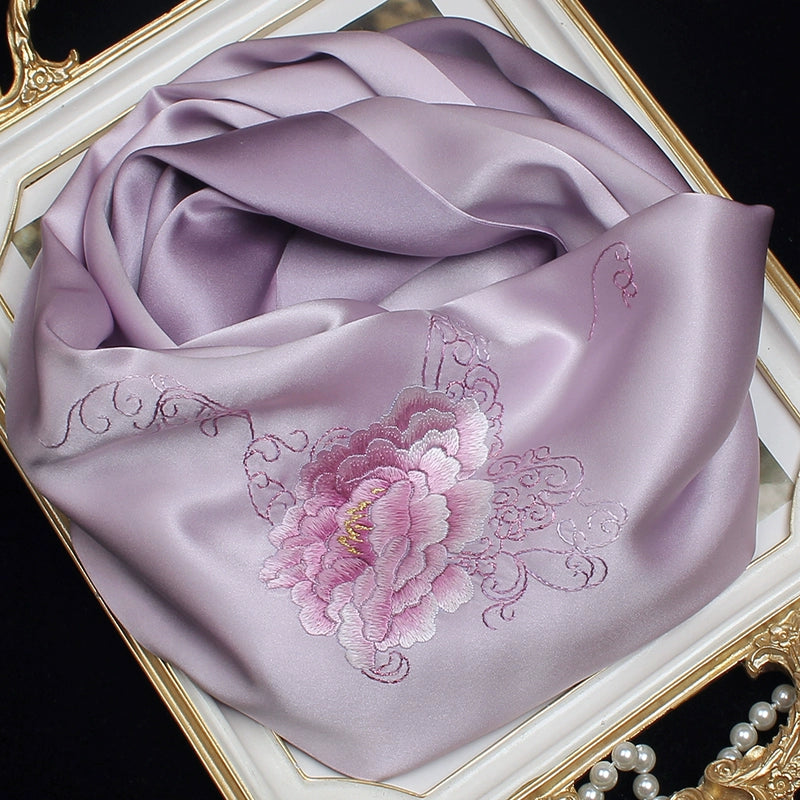 Suzhou embroidery hand-embroidered silk scarf