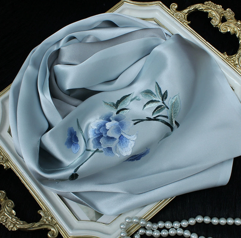 Suzhou embroidery hand-embroidered silk scarf