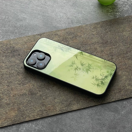 Bamboo non-slip full-coverage glass original design premium phone case