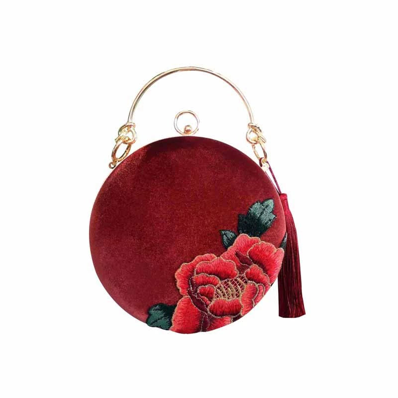 Chinese original ancient thorn shoulder handbag mini gold bag