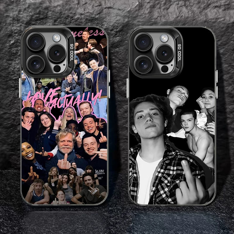 Shameless, unscrupulous Carl, with a high-end phone case.