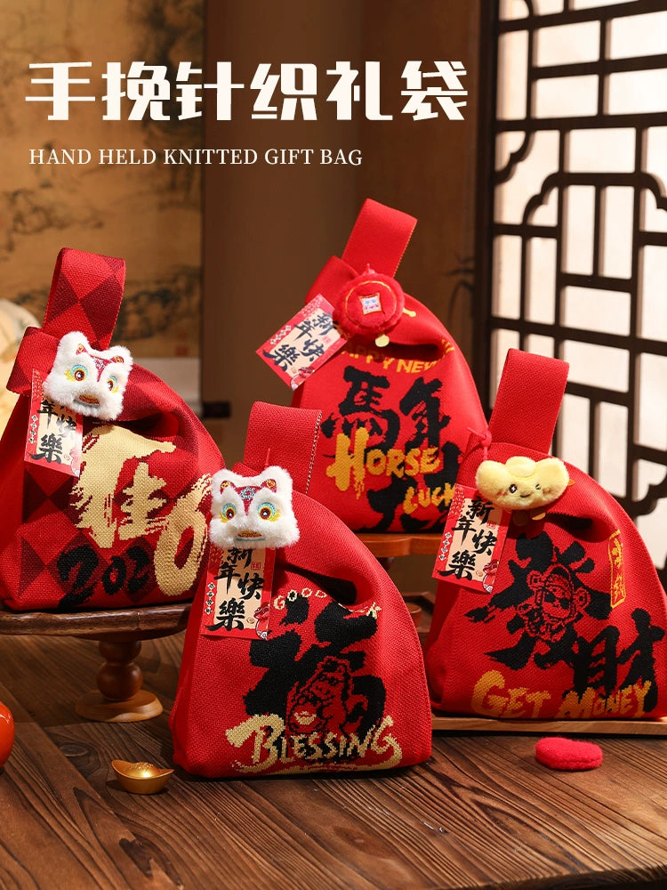 2026 New Year’s Day & Spring Festival Year of the Horse Knitted Tote Bag