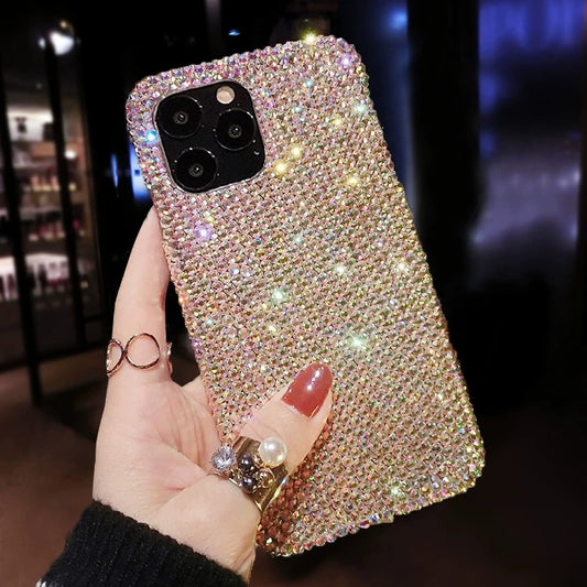 Fully rhinestone super sparkly full-coverage drop-proof phone case