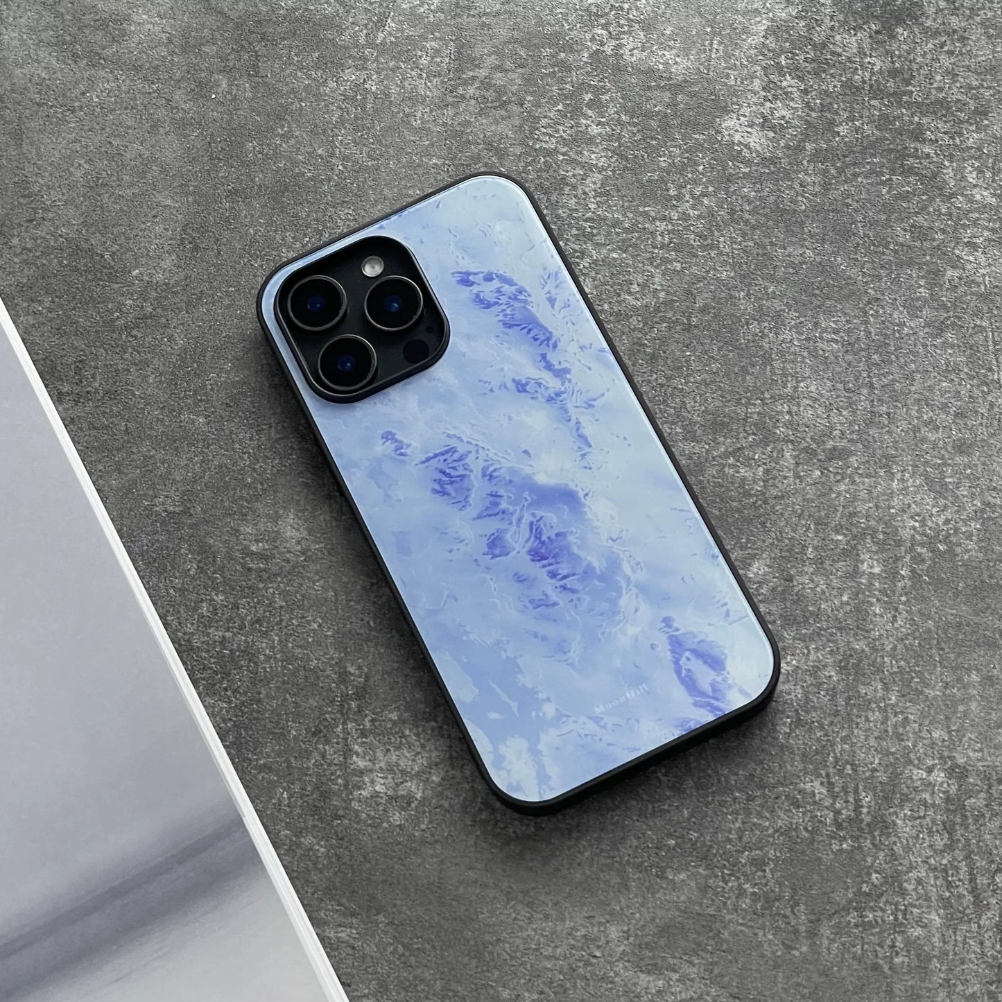 Snowy mountain anti-slip glass premium phone case