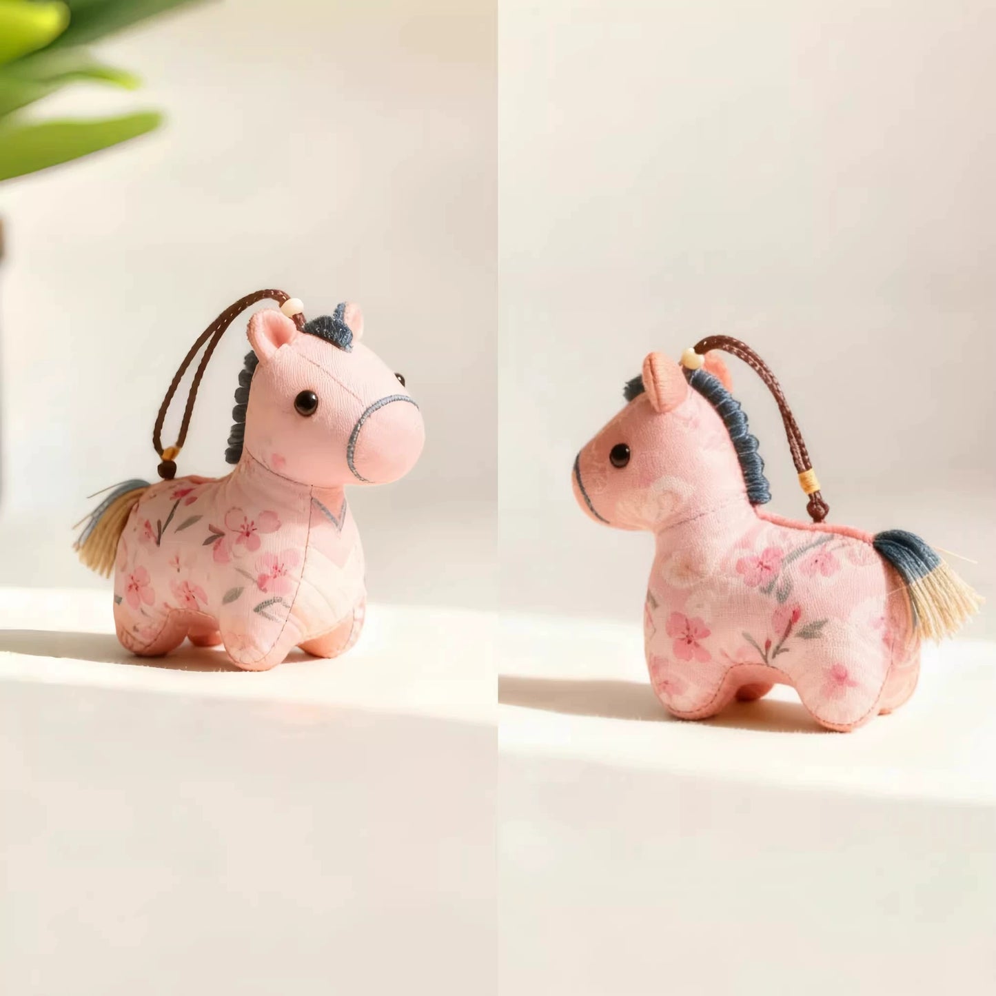 Cute and lucky pony embroidered pendant, a mascot for the Year of the Horse 2026, perfect as a gift for family.