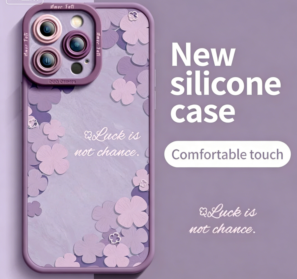 Artistic and Fresh Floral Silicone Soft Phone Case