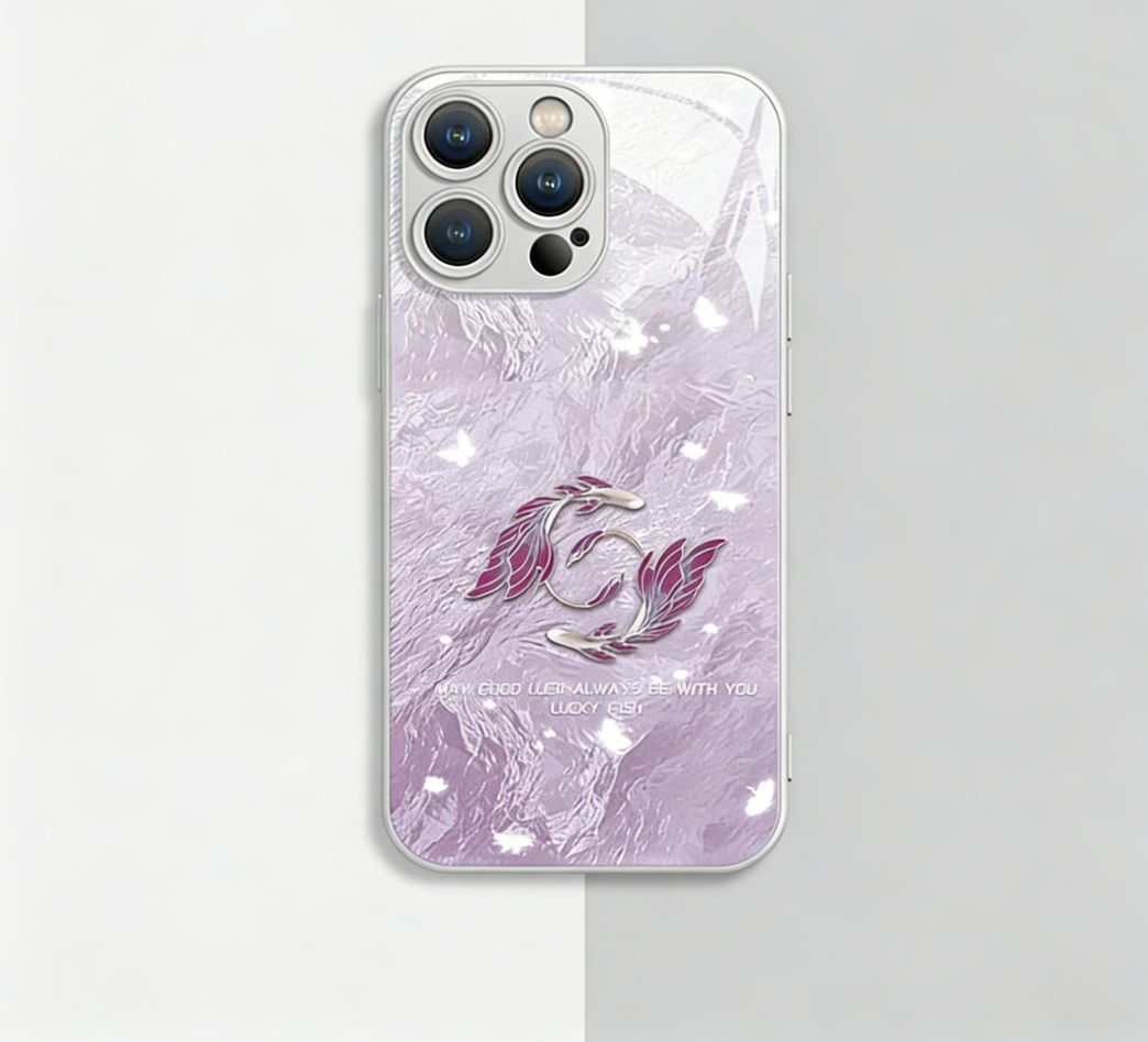Glacier Pisces Wind and Tide Sound Glass Phone Case