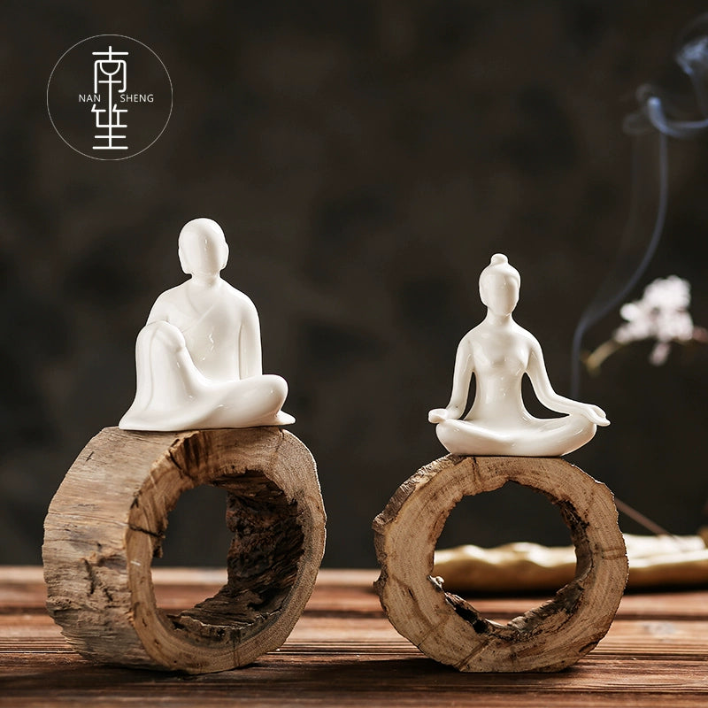 Creative Home Accessories Ceramic Yoga Ornaments