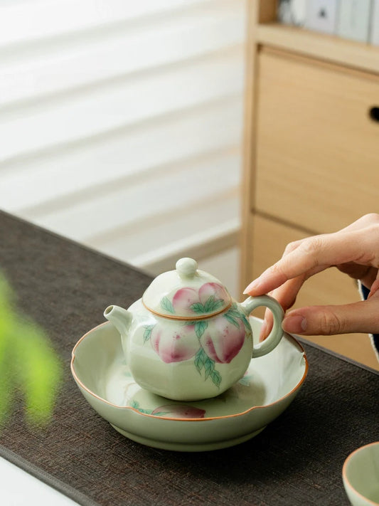 Ru Peach Bafang Home New Chinese Tea Ceramic Tea Kung Fu Tea Set