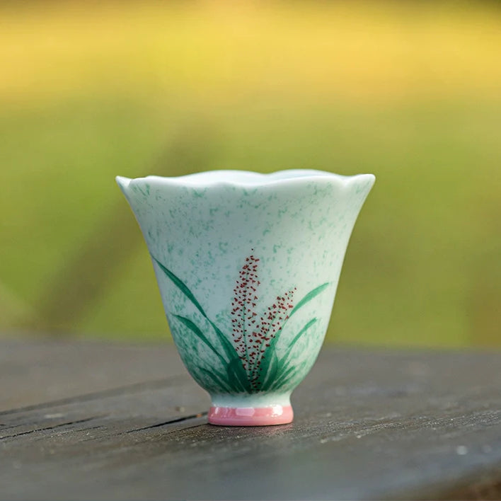 Hand-Painted Floral Teacup