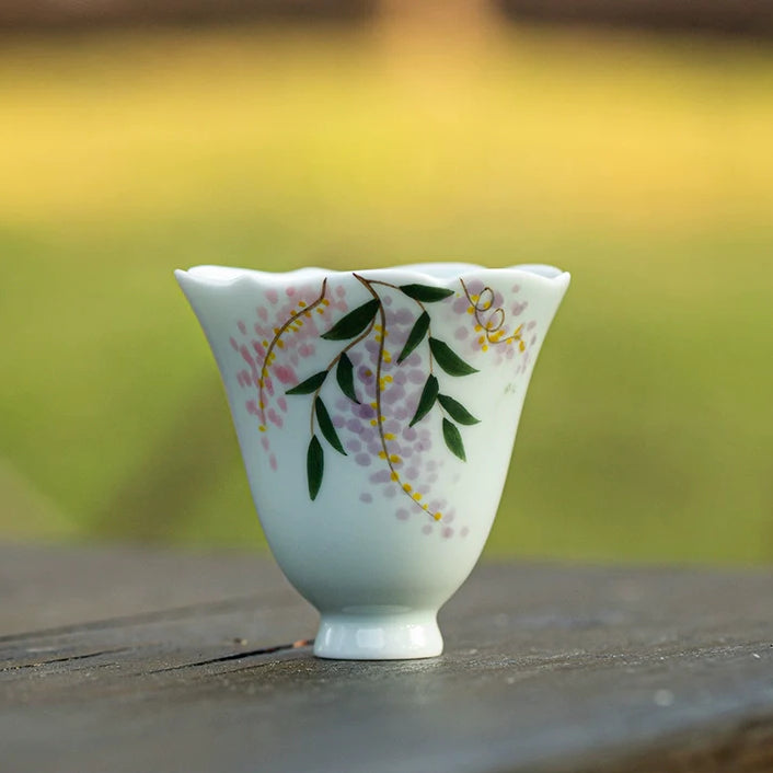 Hand-Painted Floral Teacup