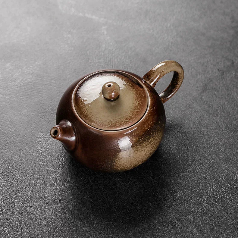 Ru Kiln Teapot Home Retro Ceramic Teapot