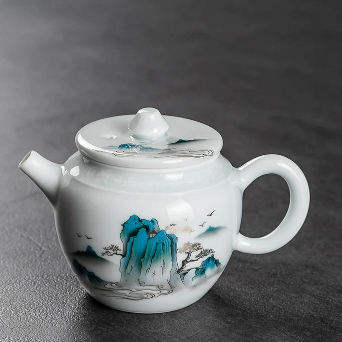 Ru Kiln Teapot Home Retro Ceramic Teapot