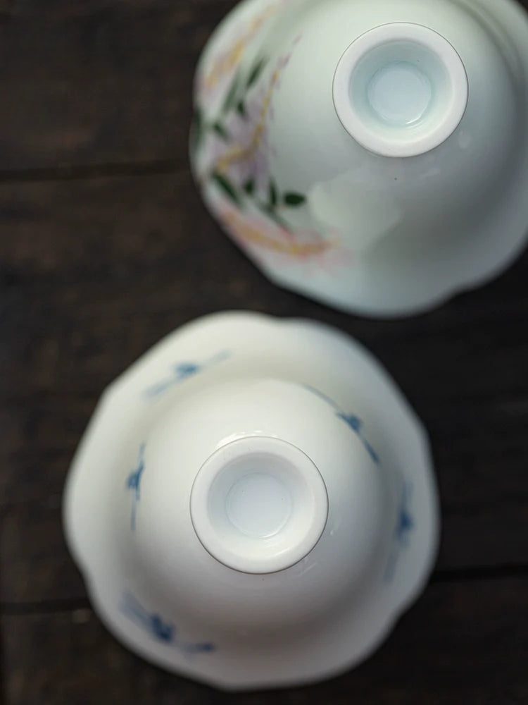 Hand-Painted Floral Teacup