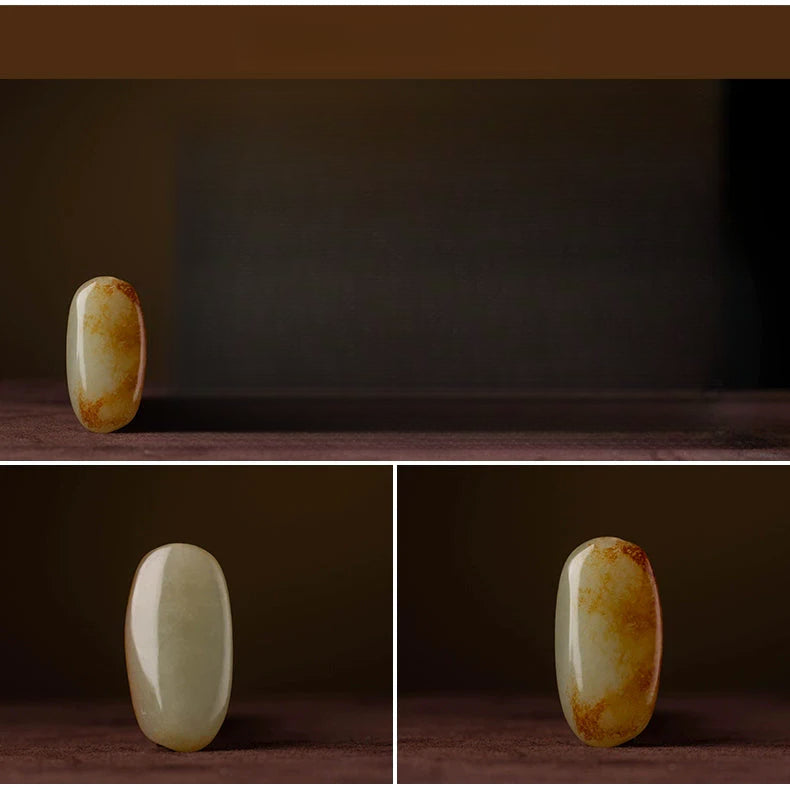 Natural Hetian Jade Keychain