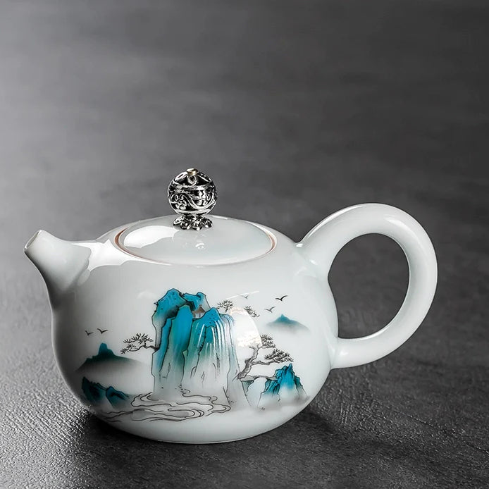 Ru Kiln Teapot Home Retro Ceramic Teapot