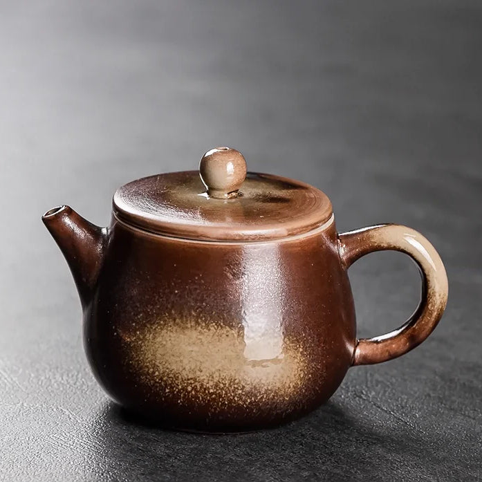 Ru Kiln Teapot Home Retro Ceramic Teapot