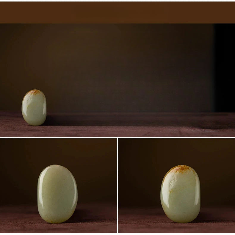 Natural Hetian Jade Keychain