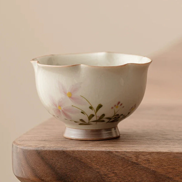 Wood Ash Glazed Daisy Teacup