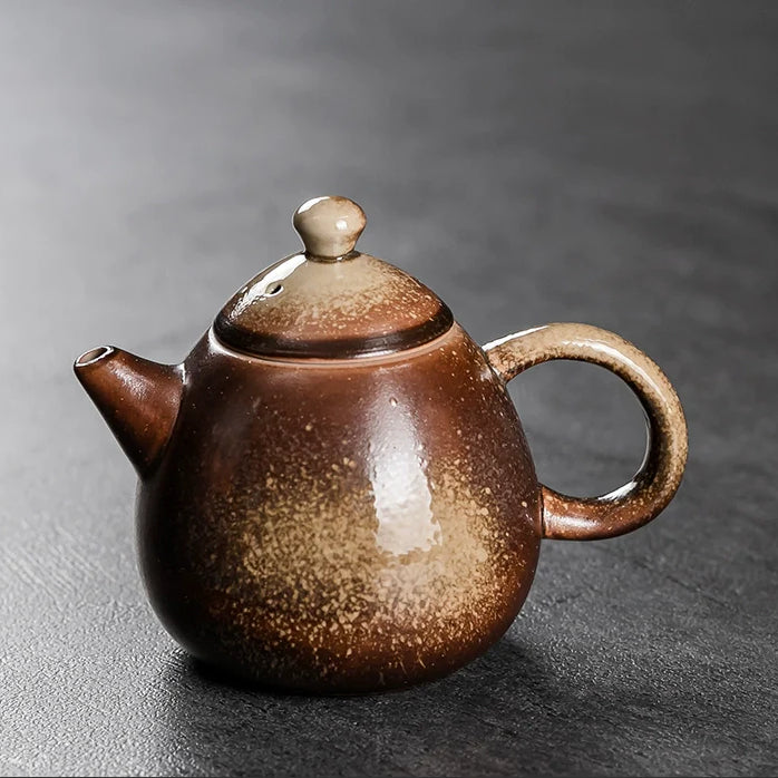 Ru Kiln Teapot Home Retro Ceramic Teapot