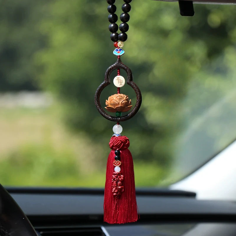 Red Cinnabar Lucky Gourd Pendant