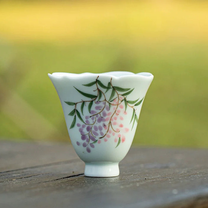 Hand-Painted Floral Teacup